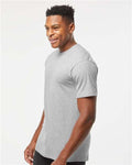 Tultex 290 Unisex Heavyweight Jersey T-Shirt - Heather Grey - model side