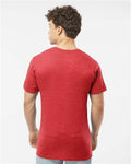 Tultex 290 Unisex Heavyweight Jersey T-Shirt - Heather Red - model back