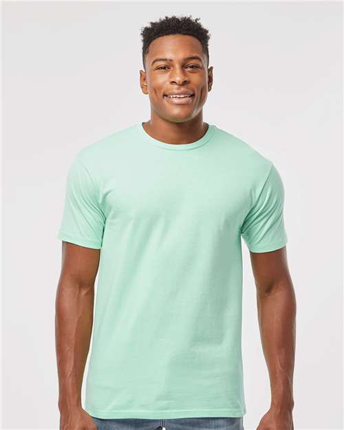 Tultex 290 Unisex Heavyweight Jersey T-Shirt - Light Mint - model front