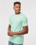 Tultex 290 Unisex Heavyweight Jersey T-Shirt - Light Mint - model side