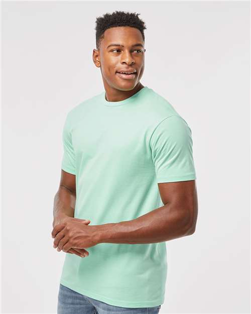 Tultex 290 Unisex Heavyweight Jersey T-Shirt - Light Mint - model side