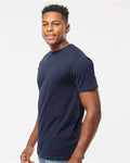 Tultex 290 Unisex Heavyweight Jersey T-Shirt - Navy - model side