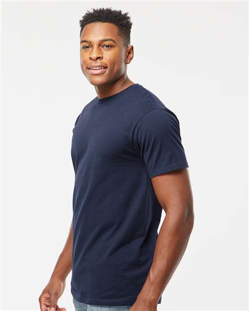 Tultex 290 Unisex Heavyweight Jersey T-Shirt - Navy - model side