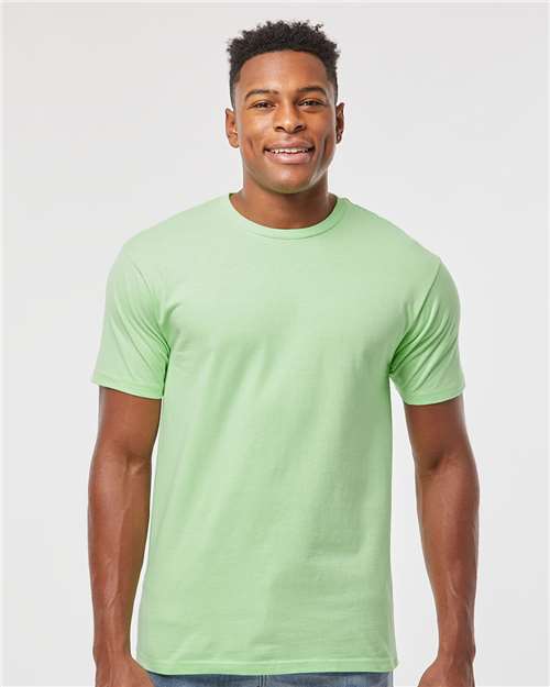 Tultex 290 Unisex Heavyweight Jersey T-Shirt - Neo Mint - model front