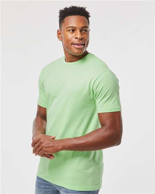 Tultex 290 Unisex Heavyweight Jersey T-Shirt - Neo Mint - model side