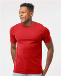 Tultex 290 Unisex Heavyweight Jersey T-Shirt - Red - model front