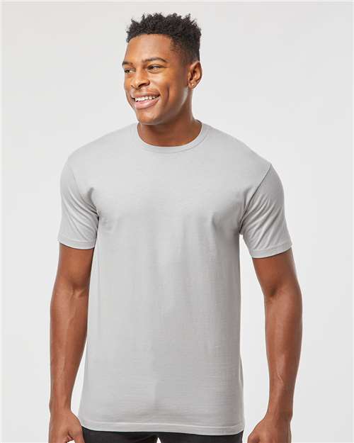 Tultex 290 Unisex Heavyweight Jersey T-Shirt - Silver - model front