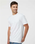 Tultex 290 Unisex Heavyweight Jersey T-Shirt - White - model side