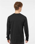 Tultex 291 Unisex Heavyweight Jersey Long Sleeve T-Shirt - Black - model back