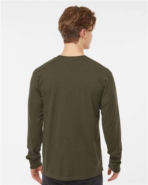 Tultex 291 Unisex Heavyweight Jersey Long Sleeve T-Shirt - Grape Leaf - model back