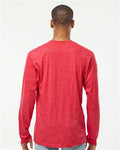 Tultex 291 Unisex Heavyweight Jersey Long Sleeve T-Shirt - Heather Red - model back