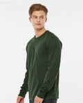 Tultex 291 Unisex Heavyweight Jersey Long Sleeve T-Shirt - Hunter Green - model side