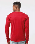 Tultex 291 Unisex Heavyweight Jersey Long Sleeve T-Shirt - Red - model back