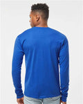 Tultex 291 Unisex Heavyweight Jersey Long Sleeve T-Shirt - Royal - model back