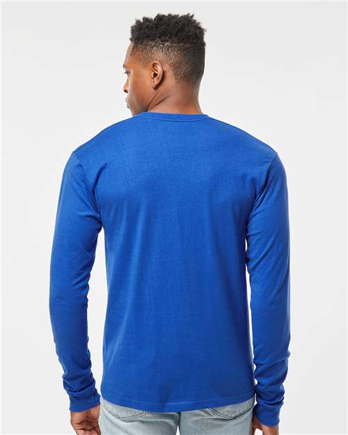 Tultex 291 Unisex Heavyweight Jersey Long Sleeve T-Shirt - Royal - model back