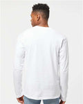Tultex 291 Unisex Heavyweight Jersey Long Sleeve T-Shirt - White - model back