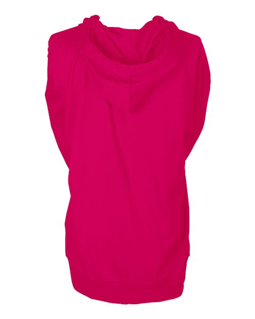 Tultex 260 Unisex Beach Full-Zip Hooded Long Sleeve T-Shirt - Heliconia - back