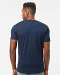 Tultex 293 Unisex Heavyweight Jersey Pocket T-Shirt - Navy - model back