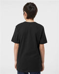 Tultex 295 Youth Heavyweight Jersey T-Shirt - Black - model back