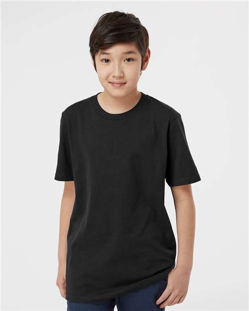 Tultex 295 Youth Heavyweight Jersey T-Shirt - Black - model front