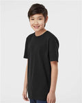 Tultex 295 Youth Heavyweight Jersey T-Shirt - Black - model side