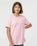 Tultex 295 Youth Heavyweight Jersey T-Shirt - Light Pink - model front