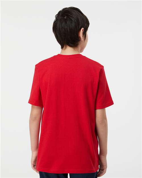 Tultex 295 Youth Heavyweight Jersey T-Shirt - Red - model back