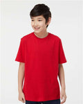 Tultex 295 Youth Heavyweight Jersey T-Shirt - Red - model front