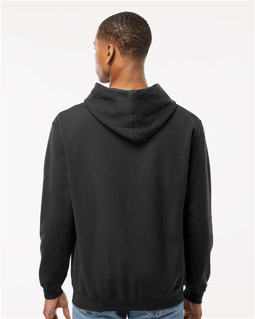 Tultex 320 Unisex Fleece Hooded Sweatshirt - Black - model back