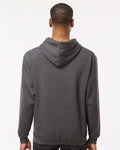Tultex 320 Unisex Fleece Hooded Sweatshirt - Heather Charcoal - model back