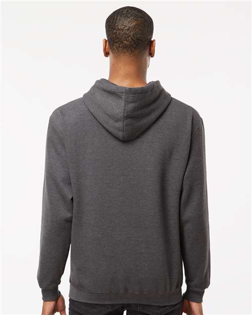 Tultex 320 Unisex Fleece Hooded Sweatshirt - Heather Charcoal - model back