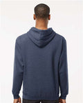 Tultex 320 Unisex Fleece Hooded Sweatshirt - Heather Denim - model back