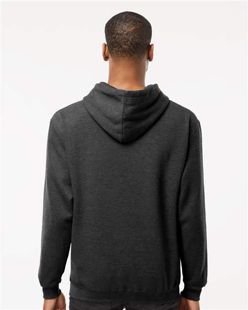 Tultex 320 Unisex Fleece Hooded Sweatshirt - Heather Graphite - model back