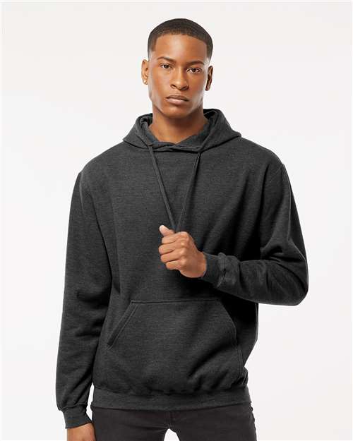Tultex 320 Unisex Fleece Hooded Sweatshirt - Heather Graphite - model front