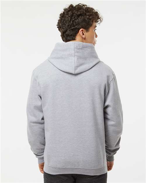 Tultex 320 Unisex Fleece Hooded Sweatshirt - Heather Grey - model back