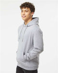 Tultex 320 Unisex Fleece Hooded Sweatshirt - Heather Grey - model side