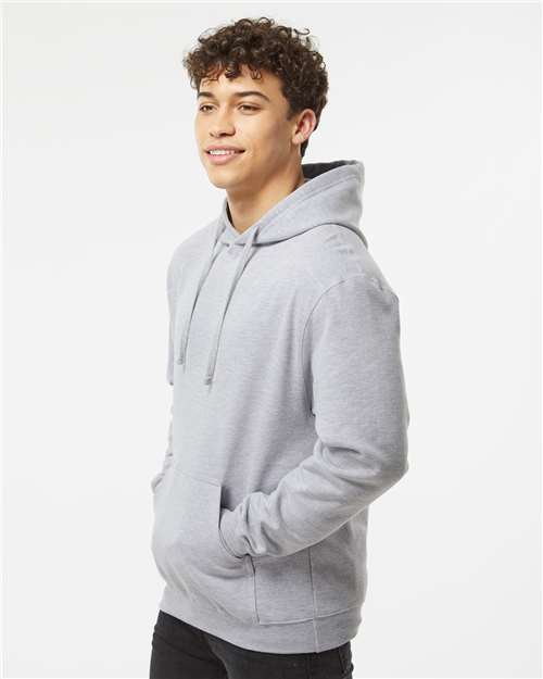 Tultex 320 Unisex Fleece Hooded Sweatshirt - Heather Grey - model side