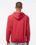 Tultex 320 Unisex Fleece Hooded Sweatshirt - Heather Red - model back