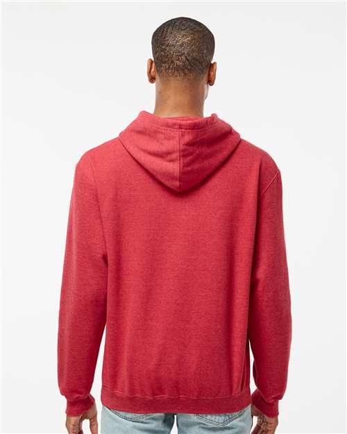 Tultex 320 Unisex Fleece Hooded Sweatshirt - Heather Red - model back