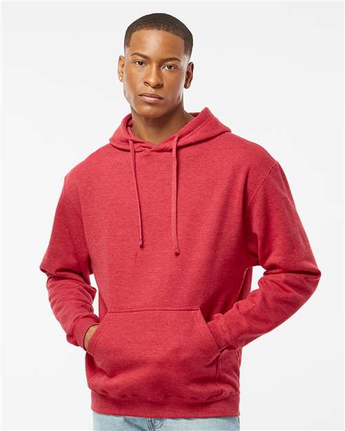 Tultex 320 Unisex Fleece Hooded Sweatshirt - Heather Red - model front