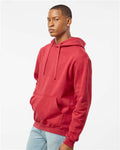 Tultex 320 Unisex Fleece Hooded Sweatshirt - Heather Red - model side