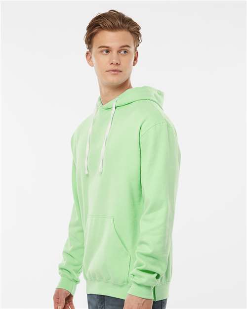 Tultex 320 Unisex Fleece Hooded Sweatshirt - Neo Mint - model side