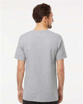 M&O 4800 Men's Gold Soft Touch T-Shirt - Athletic Grey - model back