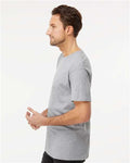 M&O 4800 Men's Gold Soft Touch T-Shirt - Athletic Grey - model side