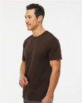 M&O 4800 Men's Gold Soft Touch T-Shirt - Chocolate - model side