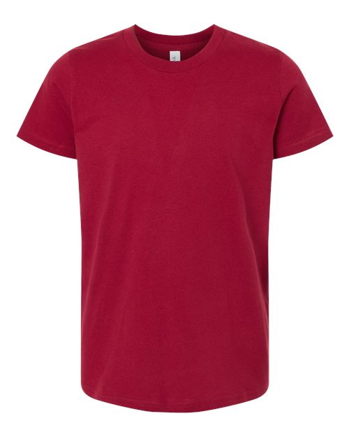 Bella + Canvas 3001Y Youth Jersey Tee - Cardinal - front