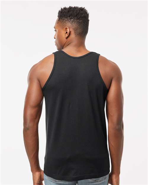 Tultex S105 Unisex Fine Jersey Tank Top - Black - model back