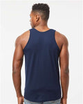 Tultex S105 Unisex Fine Jersey Tank Top - Navy - model back