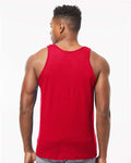 Tultex S105 Unisex Fine Jersey Tank Top - Red - model back