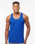 Tultex S105 Unisex Fine Jersey Tank Top - Royal - model front